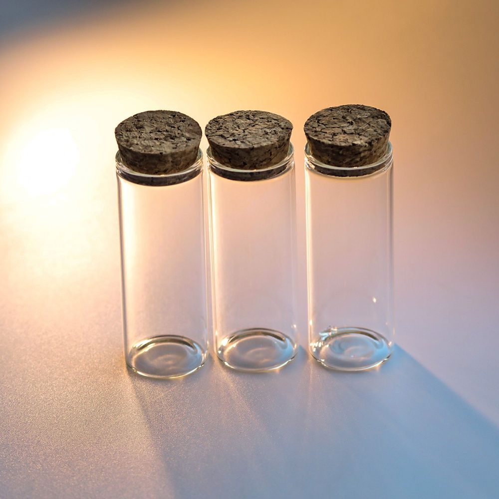 колба с крышкой, прозрачная, 80x30 мм