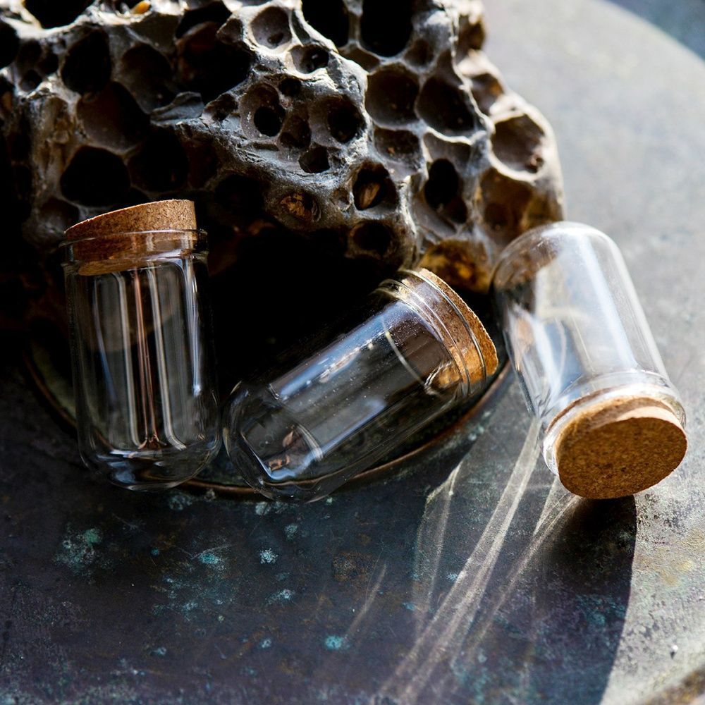 колба с крышкой, прозрачная, 44.5x25 мм