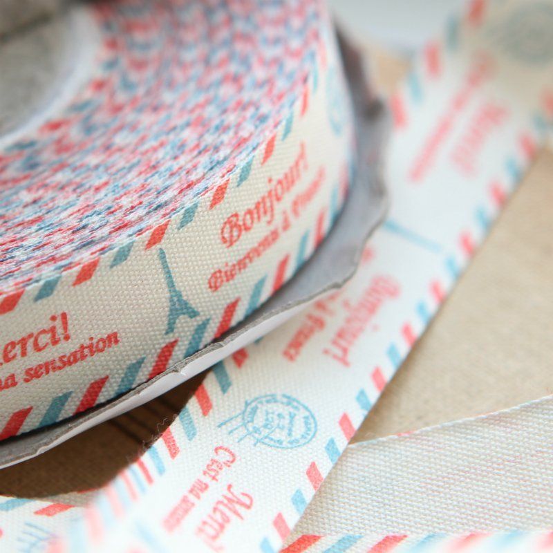 лента хлопковая "bonjour", цвет белый, ширина 15 мм ленты