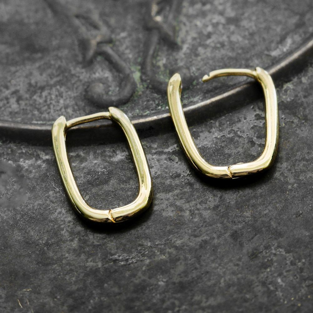 швензы "квадро", позолоченные, 16x12x2 мм 