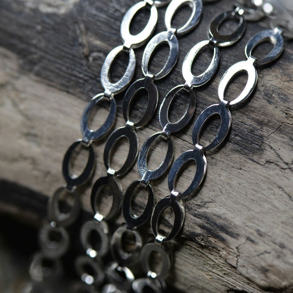 цепочка "эллипс", цвет платина, звено 9x5x2 мм