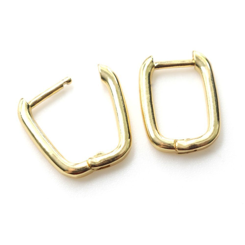 швензы "фрейм", позолоченные, 15.5x11.5x2 мм 