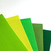 Набор фетра 5 листов "Желтый + Зеленый"
