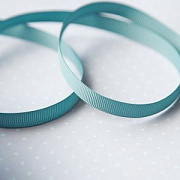 Лента репсовая, цвет бирюзовый, ширина 9.5 мм