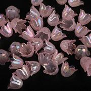 Бусина, акрил "Колокольчик", цвет светло-розовый перламутровый, 11.5x10.5x8.5 мм