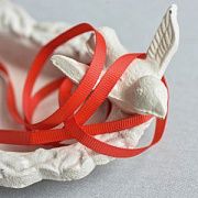 Лента репсовая, цвет алый, 6 мм