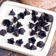 Бусина, акрил "Колокольчик", матовая, цвет черный, 14x10 мм