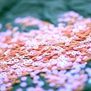 Пайетки плоские, розовый радужный, 4 мм