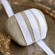 Лента репсовая, цвет белый, ширина 10 мм