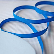 Лента репсовая, цвет синий яркий, ширина 9.5 мм