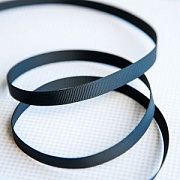 Лента репсовая, цвет черный, ширина 9.5 мм