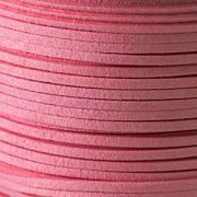 Шнур из искусственной замши, темно-розовый, 3х1.5 мм