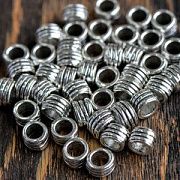 ЕС бусина металл "Спираль", цвет античное серебро, 10x6x8.5 мм