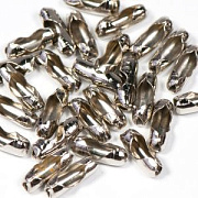 Застежка для цепочки "Шарик", цвет платина, 9x3 мм (упак 30+/-2шт)