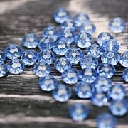 Бусина, стекло абакус 6, граненая, цвет голубой, 6х4 мм