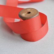 Лента репсовая, цвет алый, ширина 25 мм