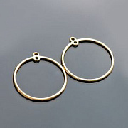 Коннектор "Ринг", позолота,  27.5x25x1 мм