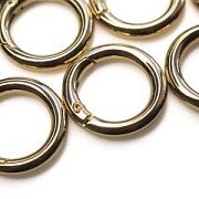 Замок-кольцо для брелоков, цвет светлое золото, 29.6x4.8 мм