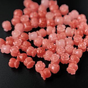 Бусина им.коралла "Бутон розы", цвет коралловый, 8.5x8 мм