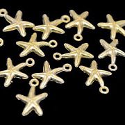 Подвеска металлическая "Морская звезда Луидия", цвет золото, 17x13x2 мм