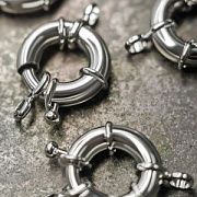 Замочек-кольцо, цвет платина, 17.5x6 мм