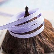 Лента репсовая, цвет белый с голубым оттенком, 6 мм