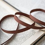 Лента репсовая, цвет шоколадный, ширина 9.5 мм