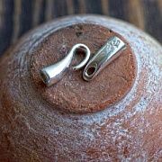 Застежка "Крючок", цвет серебро, 45x8x8 мм