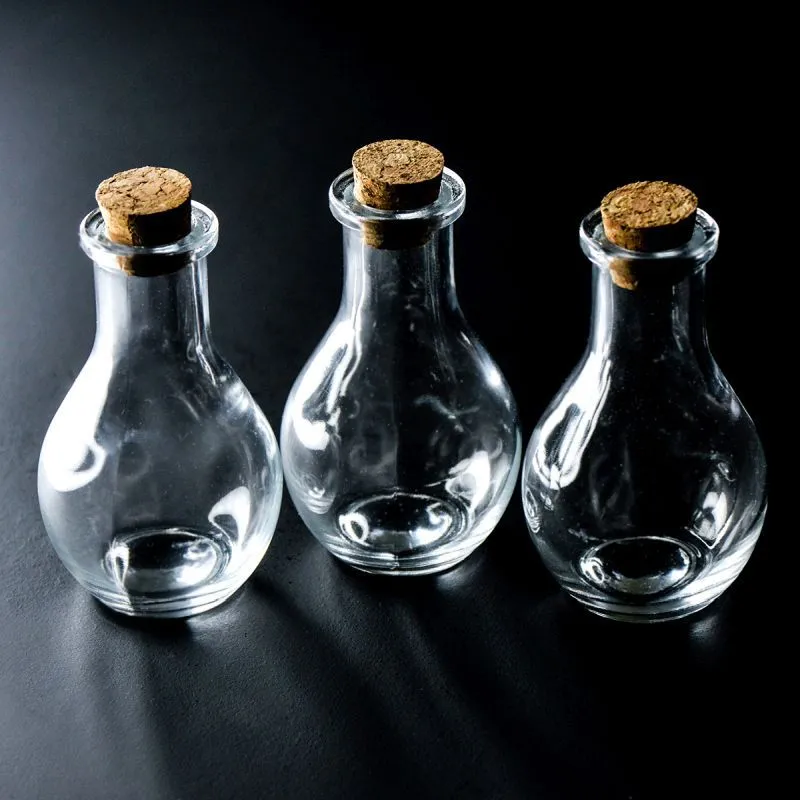 бутылочка с крышкой, грушевидная, прозрачная, 88х49 мм