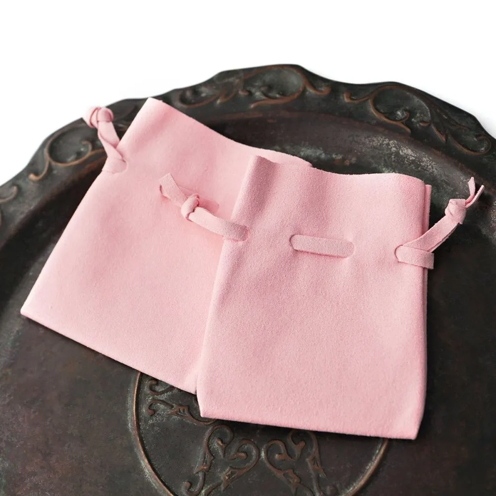 мешочек для украшений, микрофибра, цвет розовый, 10x8 см