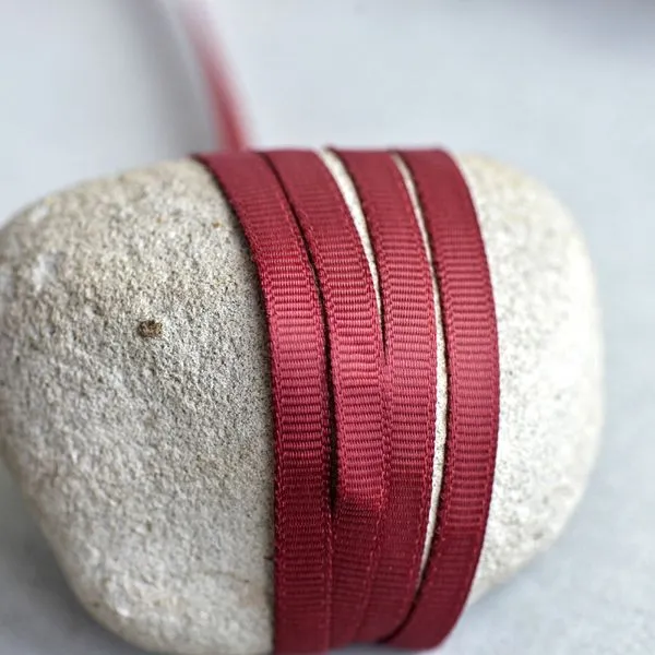 лента репсовая, цвет красный темный, 6 мм ленты