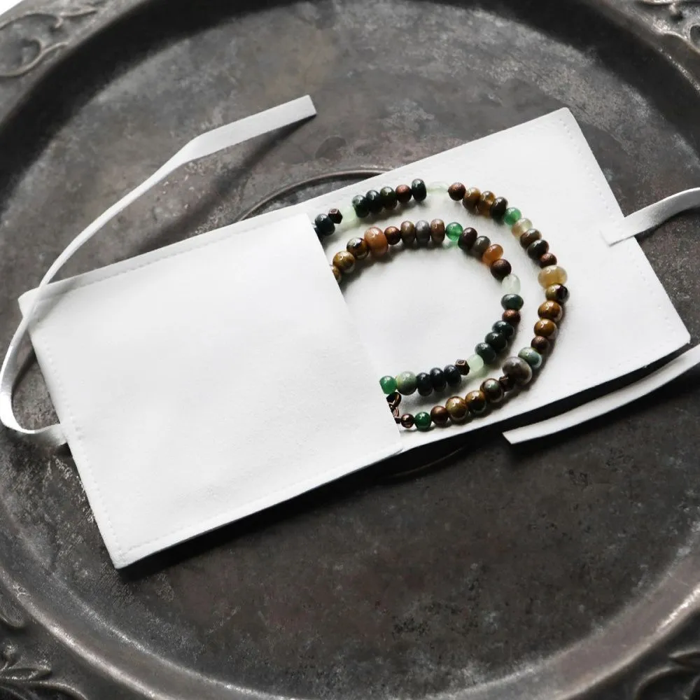 конверт  для украшений, микрофибра, цвет белый, 80х80 мм