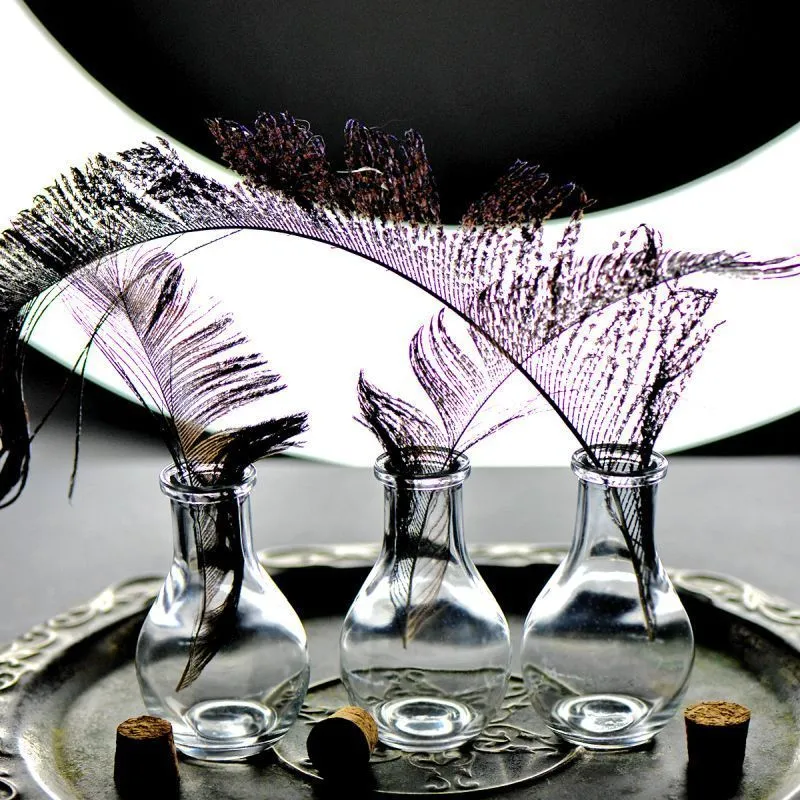 бутылочка с крышкой, грушевидная, прозрачная, 88х49 мм