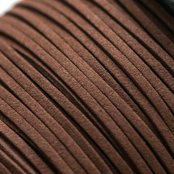 шнур из искусственной замши, шоколадный, 3х1.5 мм