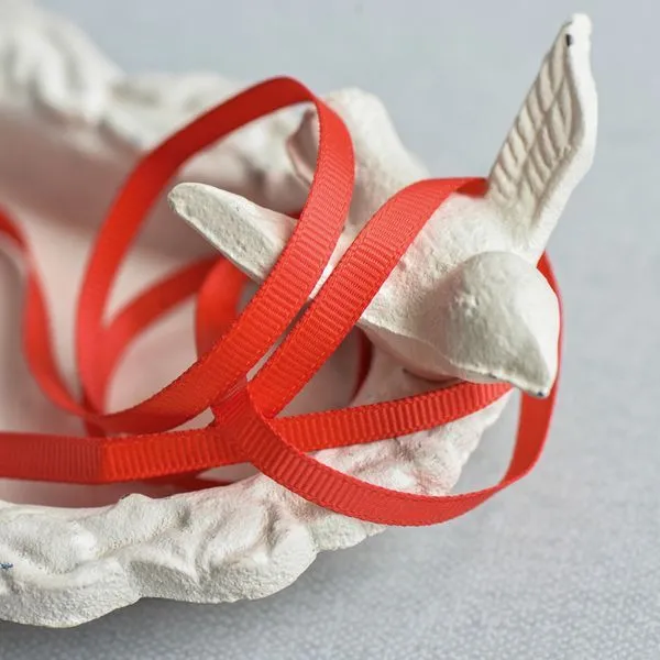 лента репсовая, цвет алый, 6 мм ленты